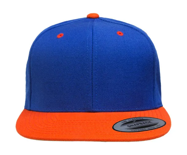  Dvobojna snapback šilterica - 6 panela - Classics Kraljevski plava Narančasta
