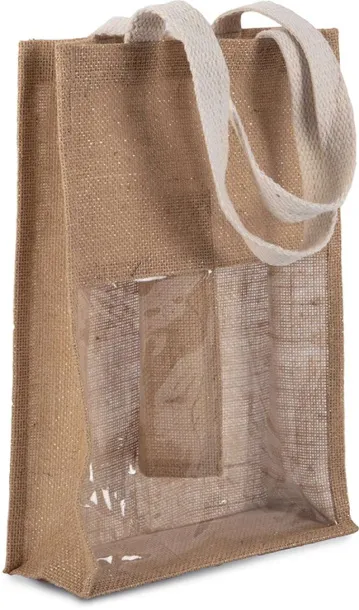  JUTE BOTTLE BAG - Kimood Natural Gold