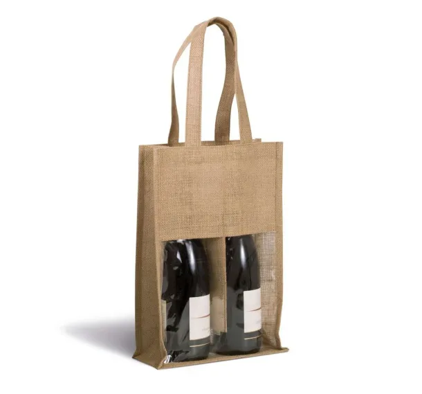  JUTE BOTTLE BAG - Kimood Black Light Grey