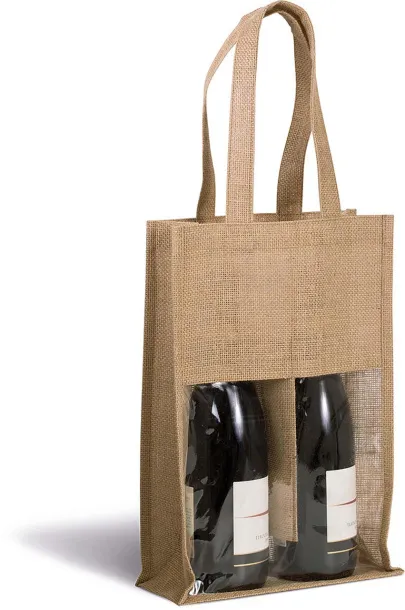  JUTE BOTTLE BAG - Kimood Black Light Grey