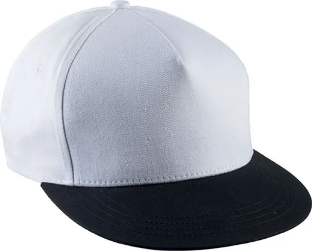  SNAPBACK CAP - 5 PANELS - K-UP White Black