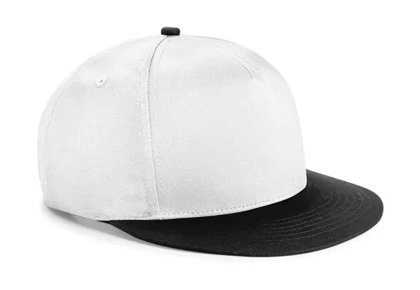  Dječja snapback šilterica - 6 panela - Beechfield Bijela Crna