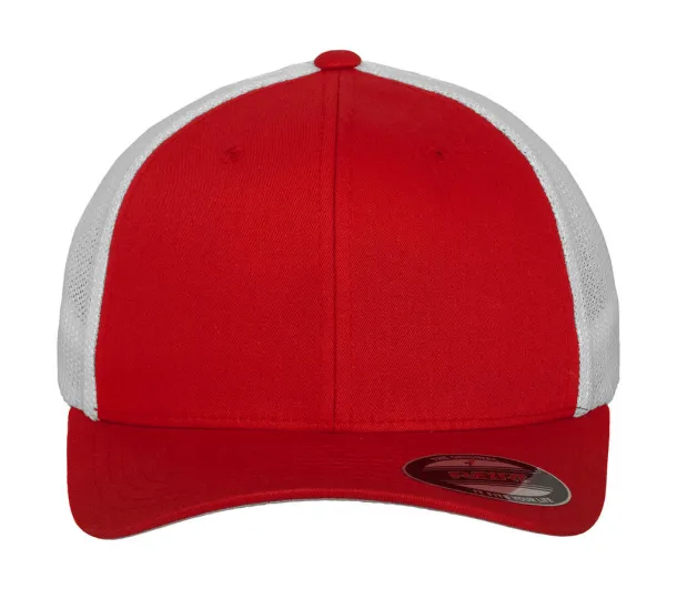  Mesh Trucker 2-Tone Cap - Flexfit Crvena Bijela