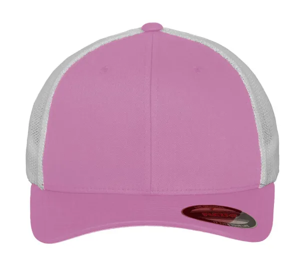  Mesh Trucker 2-Tone Cap - Flexfit Pink Bijela