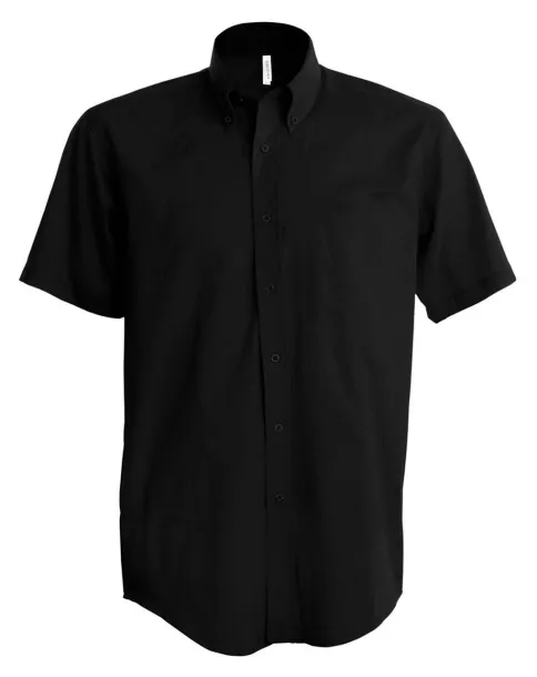  SHORT-SLEEVED COTTON/ELASTANE SHIRT - Kariban Black