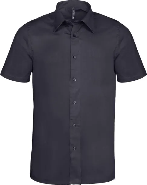  SHORT-SLEEVED COTTON/ELASTANE SHIRT - Kariban Navy