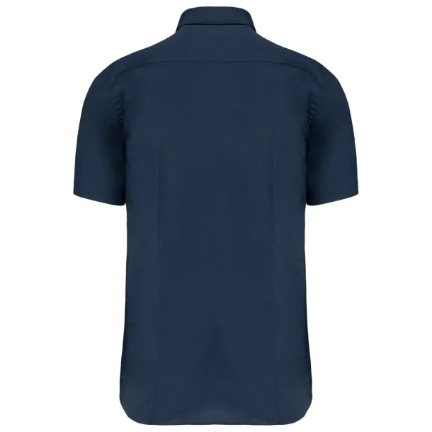  SHORT-SLEEVED COTTON/ELASTANE SHIRT - Kariban Navy