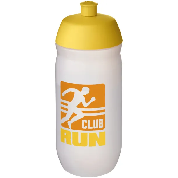 HydroFlex™ Clear 500 ml sport bottle - Unbranded Yellow Frosted white