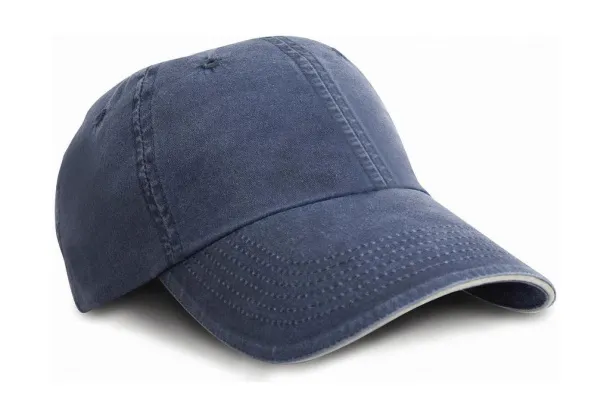  Fine Cotton Twill Cap - Result Headwear Navy Putty