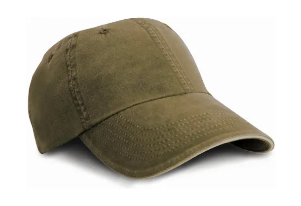  Fine Cotton Twill Cap - Result Headwear Maslinasta Stone