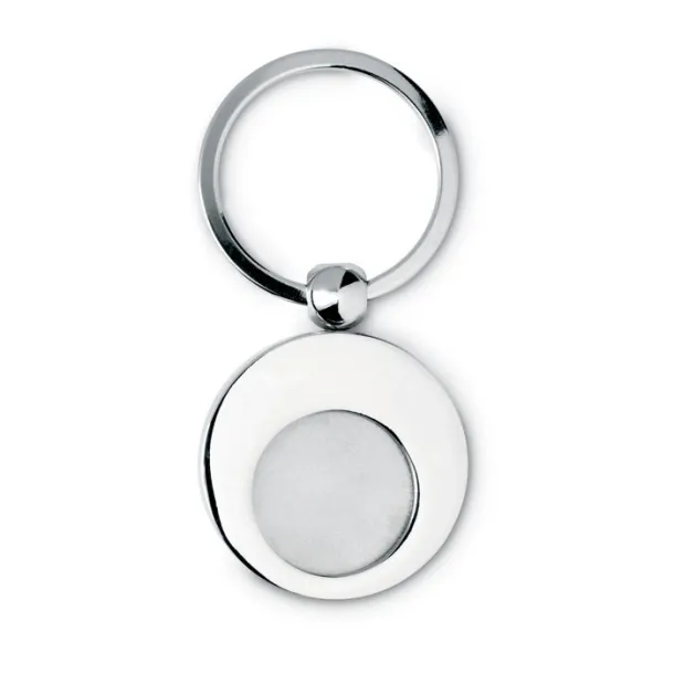 EURING Metal key ring with token shiny silver