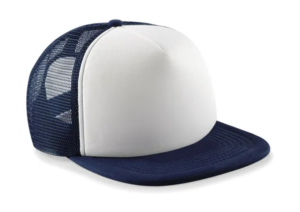  Dječja vintage snapback šilterica - 5 panela - Beechfield French Navy Bijela