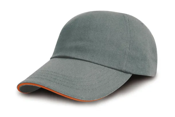  Brushed Cotton Drill Cap - Result Headwear Heather Amber