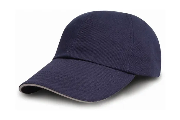  Brushed Cotton Drill Cap - Result Headwear Navy Putty