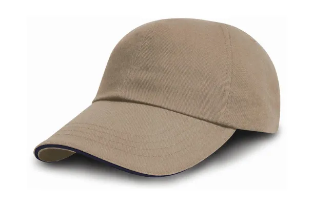  Brushed Cotton Drill Cap - Result Headwear Putty Navy