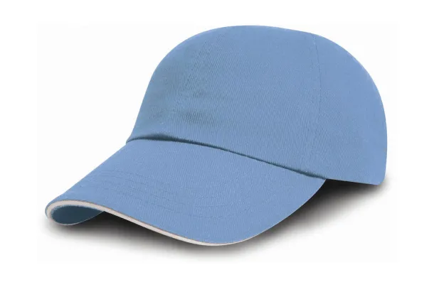  Brushed Cotton Drill Cap - Result Headwear Laser Blue Bijela