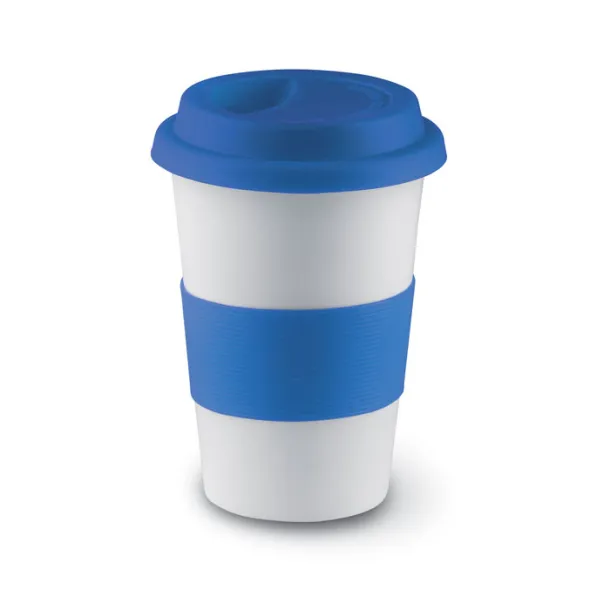 TRIBECA Ceramic mug w/ lid and sleeve Blue