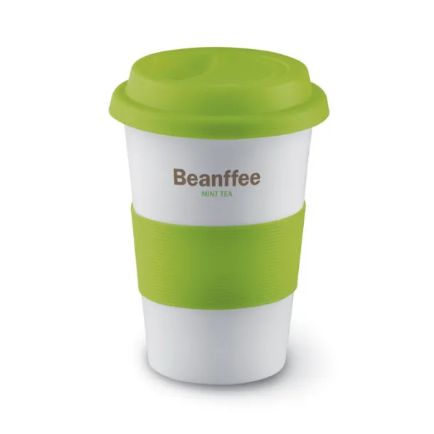 TRIBECA Ceramic mug w/ lid and sleeve Lime