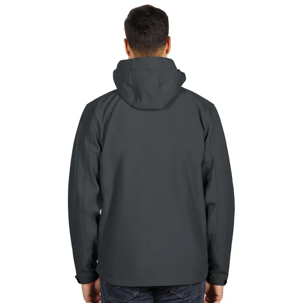 PROTECT MEN softshell hooded jacket - EXPLODE Dark gray