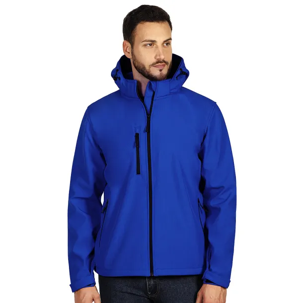 PROTECT MEN softshell hooded jacket - EXPLODE Royal blue