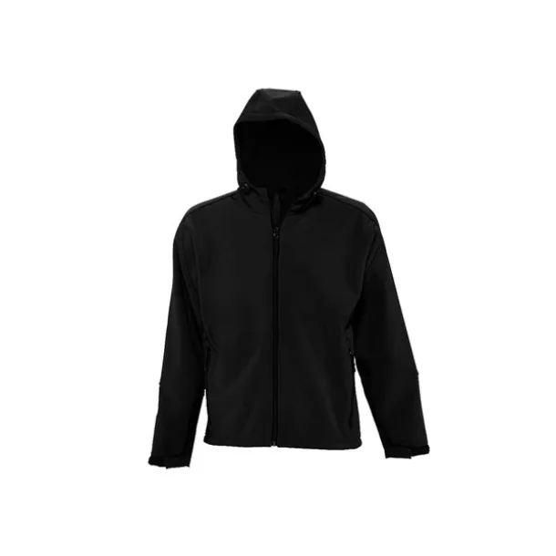 PROTECT MEN softshell hooded jacket - EXPLODE Black