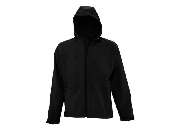 PROTECT MEN softshell hooded jacket - EXPLODE Black