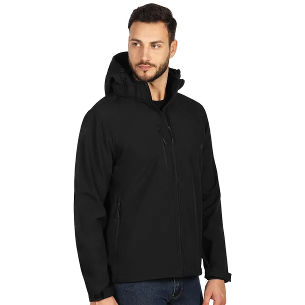 PROTECT MEN softshell hooded jacket - EXPLODE Black