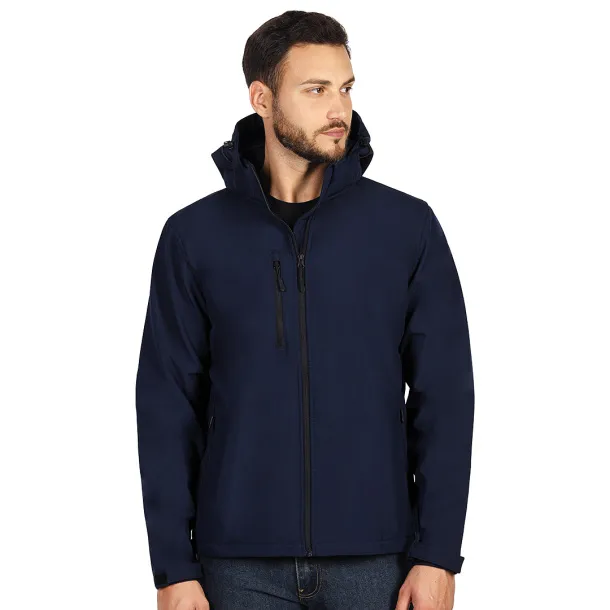 PROTECT MEN softshell hooded jacket - EXPLODE Blue