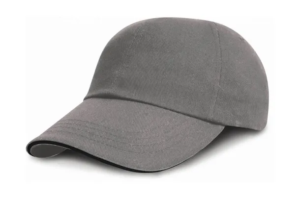  Brushed Cotton Sandwich Cap - Result Headwear Siva Black