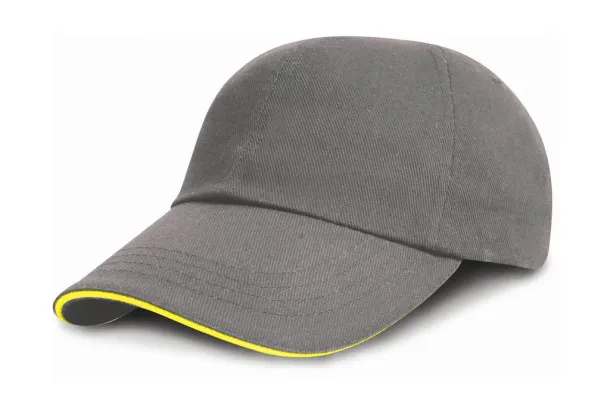  Brushed Cotton Sandwich Cap - Result Headwear Siva Yellow