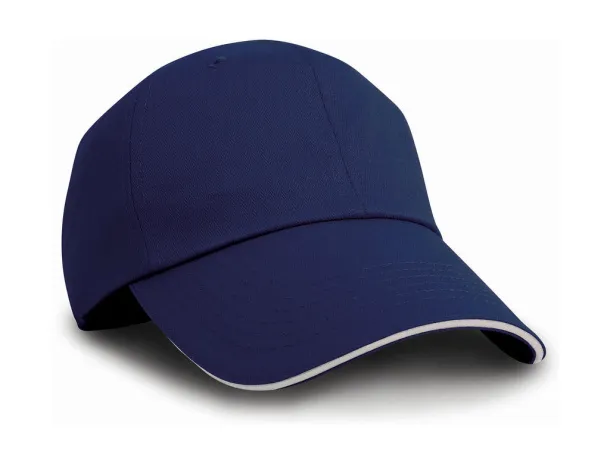  Šilterica s uzorkom riblje kosti - 6 panela - Result Headwear Mornarsko plava Bijela