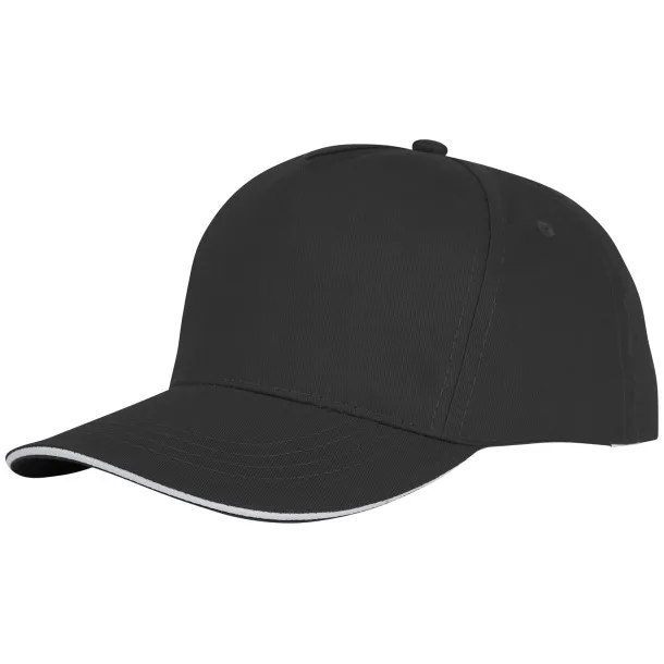 Ceto 5 panel sandwich cap - Elevate Essentials Solid black