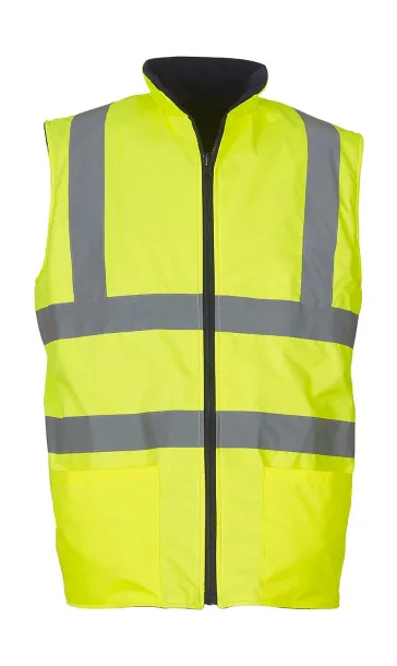  Fluo Fleece Reversible Bodywarmer - Yoko Fluo Yellow