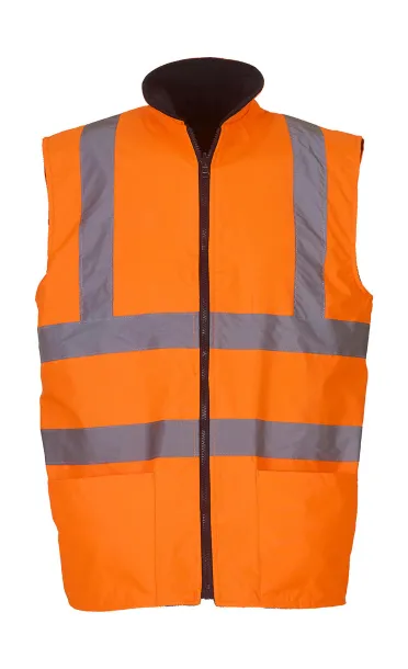  Fluo Fleece Reversible Bodywarmer - Yoko Fluo Orange