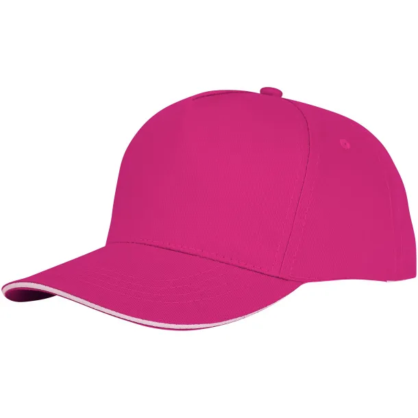 Ceto 5 panel sandwich cap - Elevate Essentials Magenta