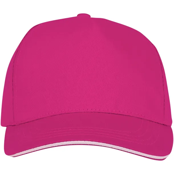 Ceto 5 panel sandwich cap - Elevate Essentials Magenta