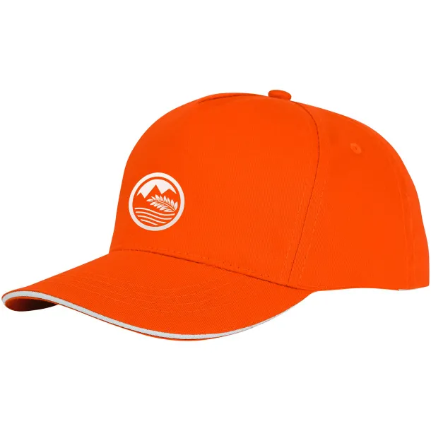 Ceto 5 panel sandwich cap - Elevate Essentials Orange