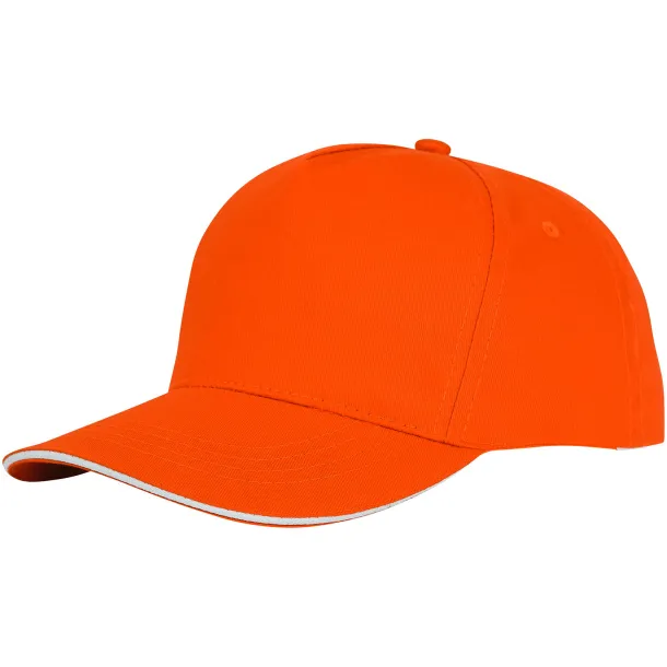 Ceto 5 panel sandwich cap - Elevate Essentials Orange