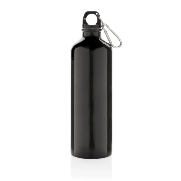  XL aluminium waterbottle with carabiner - XD Collection Black Black
