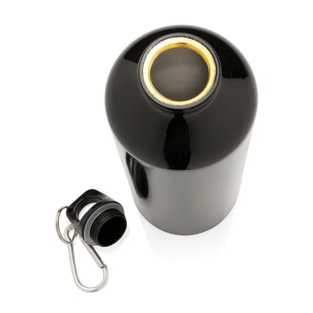 XL aluminium waterbottle with carabiner - XD Collection Black Black
