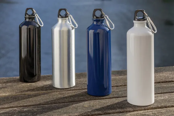  XL aluminijska boca za vodu s karabinerom - XD Collection Srebrna Crna
