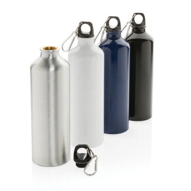  XL aluminijska boca za vodu s karabinerom - XD Collection Srebrna Crna
