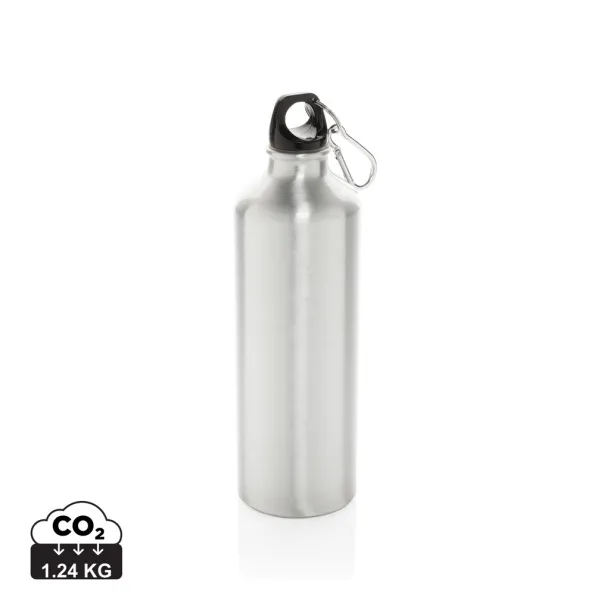  XL aluminijska boca za vodu s karabinerom - XD Collection Srebrna Crna