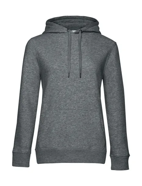  QUEEN ženski hoodie - B&C Heather Mid Grey