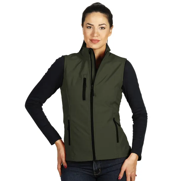 SKIPPER VEST WOMEN Ženski softshell zimski prsluk - EXPLODE Maslinastozelena