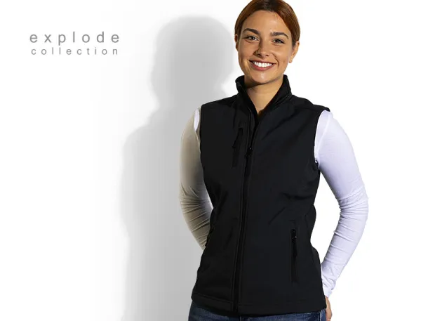 SKIPPER VEST WOMEN Ženski softshell zimski prsluk - EXPLODE Crna