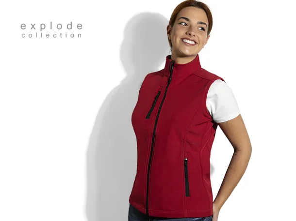 SKIPPER VEST WOMEN Ženski softshell zimski prsluk - EXPLODE Crvena