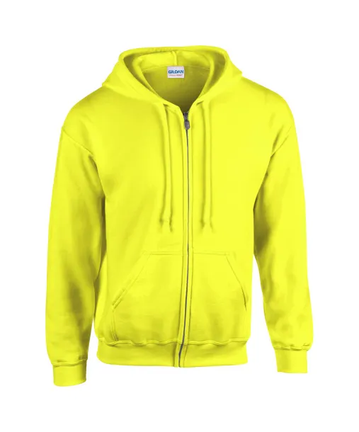 HB Zip Hooded majica s kapuljačom - Gildan fluorescent yellow