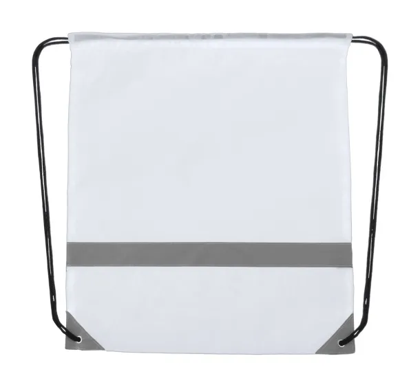 Vidraw reflective drawstring bag White