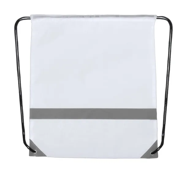 Vidraw reflective drawstring bag White